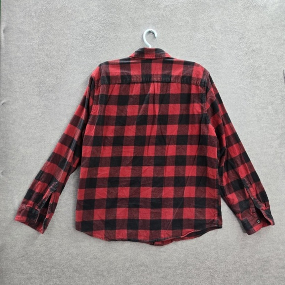 Abercrombie & Fitch‎ Men Button Up Shirt XL Red Plaid Buffalo Check Soft Flannel